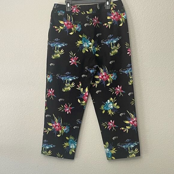 Rafaella Tropical Cropped Pants Size 8 - Picture 2 of 6